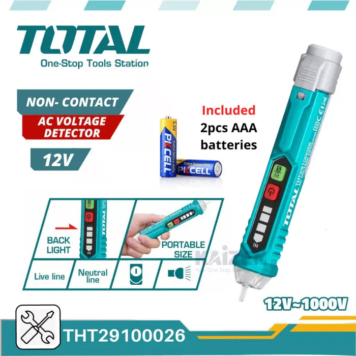 Total THT29100026 Non-Contact AC Voltage Detector 12V-1000V