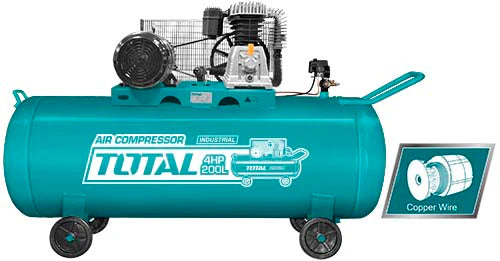 TOTAL TC1402002 3000W 200L Air Compressor - 4.0HP