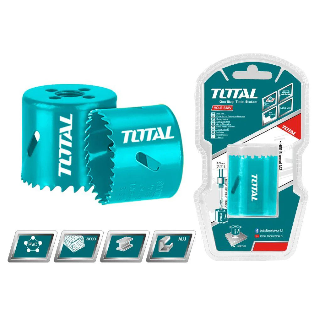 TOTAL TAC410381 HSS Bi-Metal Hole Saw 38mm M3 Blade