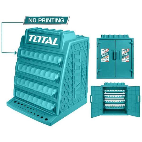 TOTAL TAKD2688 4-Tier Drill Bit Display Storage Box