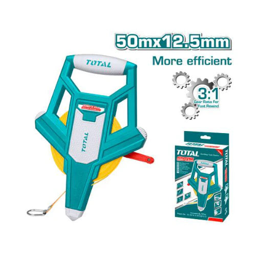 Total 50M x 12.5mm Fibreglass Long Tape TMTF12506