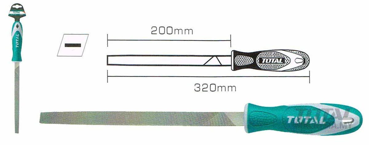 Total 200mm (8") Flat Steel File | THT91186