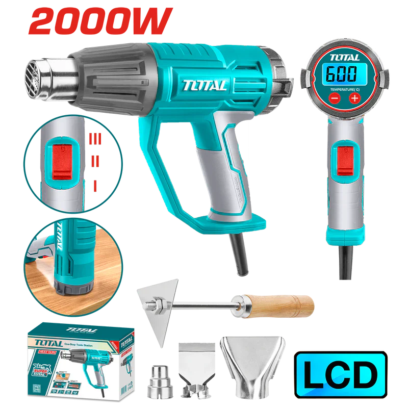 TOTAL TB20056 2000W Heat Gun - Variable Temperature Control