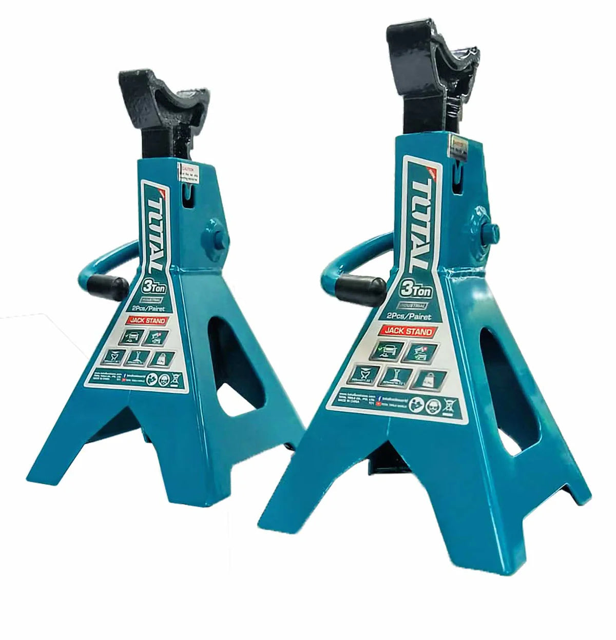 Total 3 Ton Jack Stands (Pair) - 270mm to 410mm Lift THJS0301