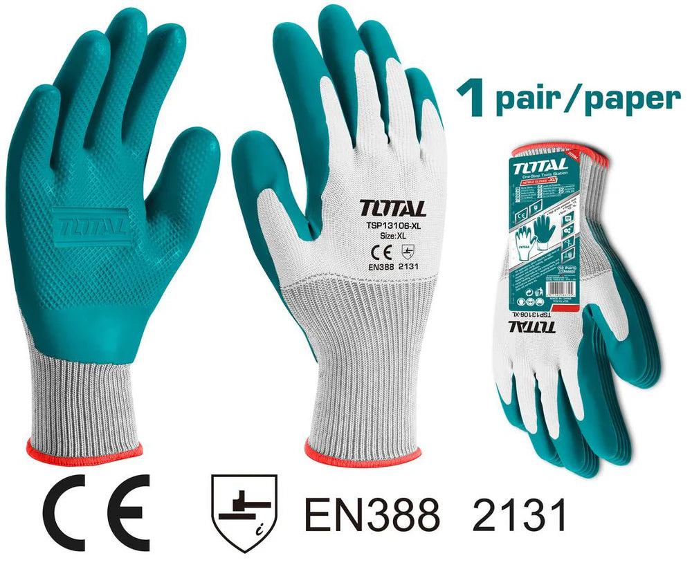 Total Latex Coated Work Gloves XL (Size 10) - TSP13106-XL
