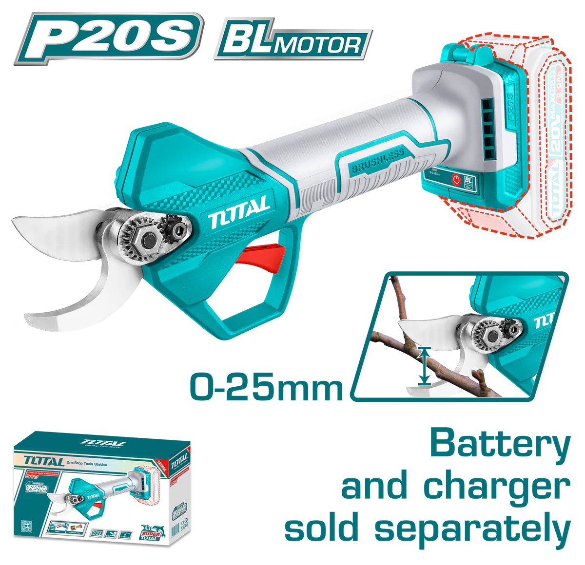 Total  20V Brushless Cordless Gauge Straight Shear | TSSLI20258