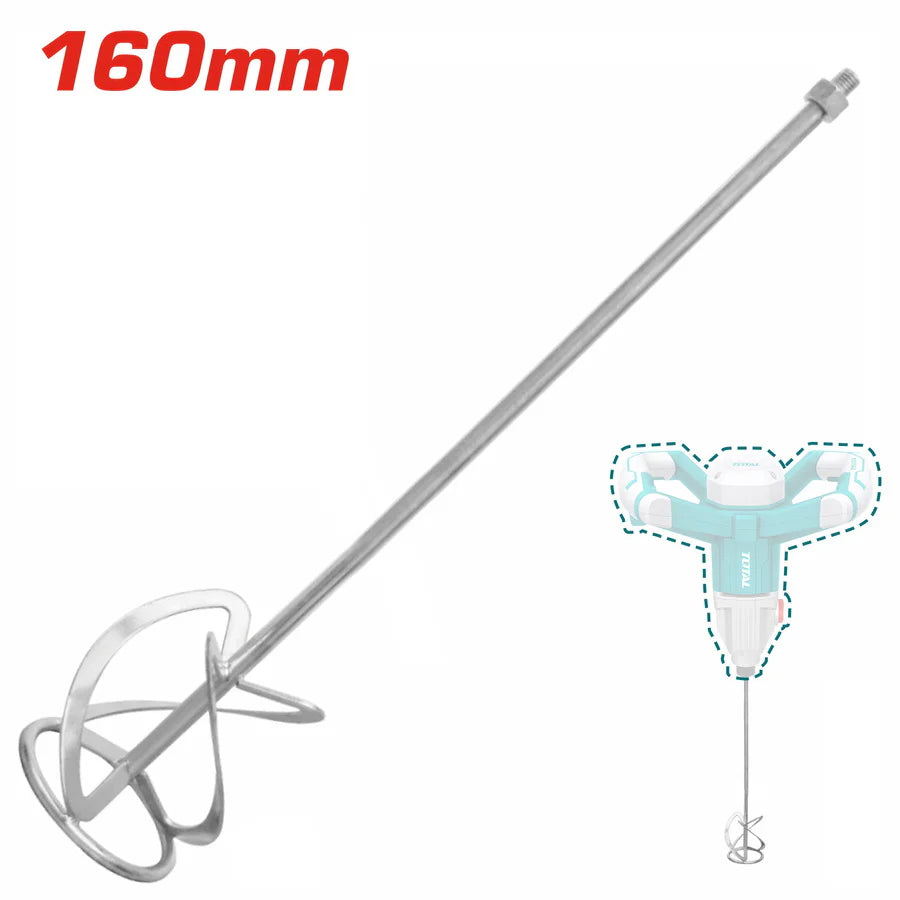 Thread Paddle TOTAL TAC331160 - 160mm Mixing Paddle, 600mm Length, M14 Thread – Marvisons