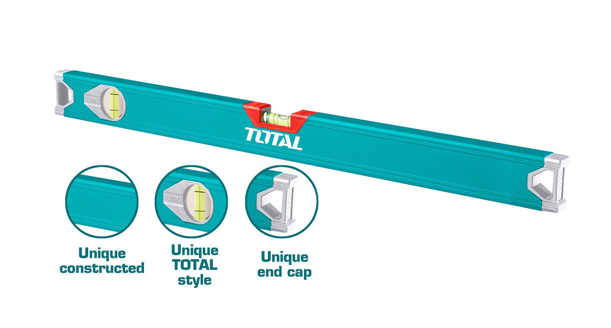Total Aluminum Spirit Level 100cm TMT210036 - 2 Vials