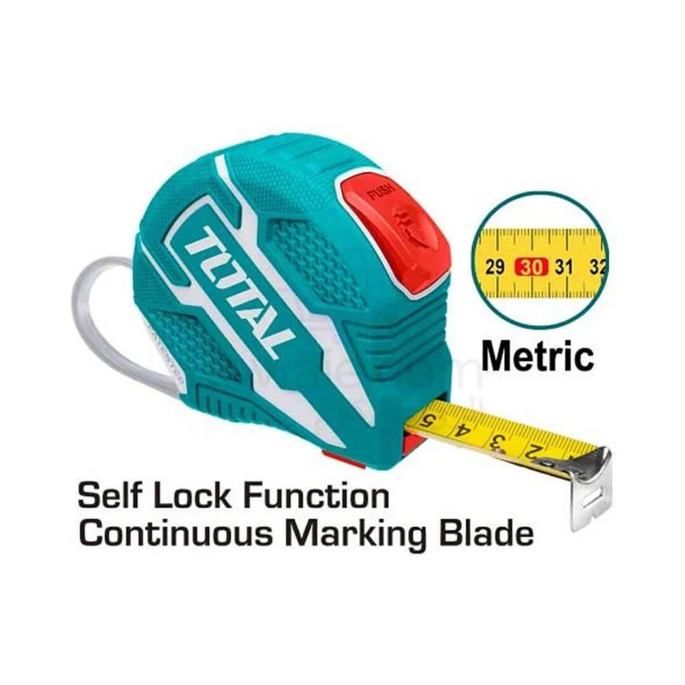 Total 5M x 19mm Steel Measuring Tape TMT126251 - Self Lock