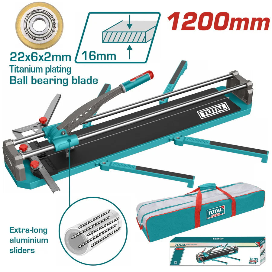 Total 1200mm Manual Tile Cutter - 16mm Max Cut THT571201