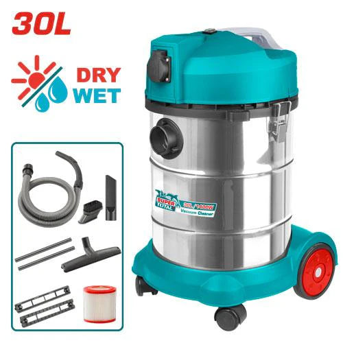 TOTAL TVC14301 1400W Wet & Dry Vacuum Cleaner - 30L