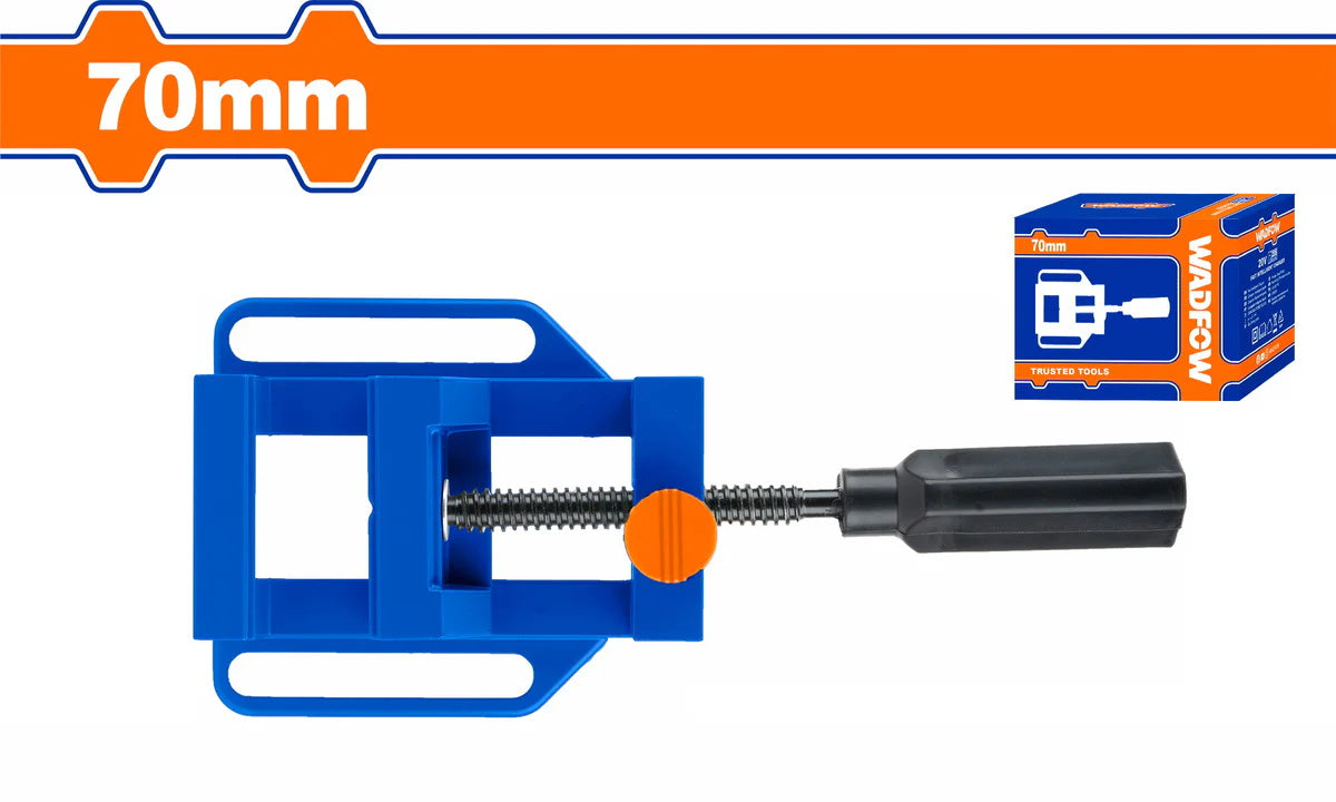 WADFOW 70mm Aluminum Alloy Bench Clamp Quick Release Button Woodworking Drill Press Vise WATV1528