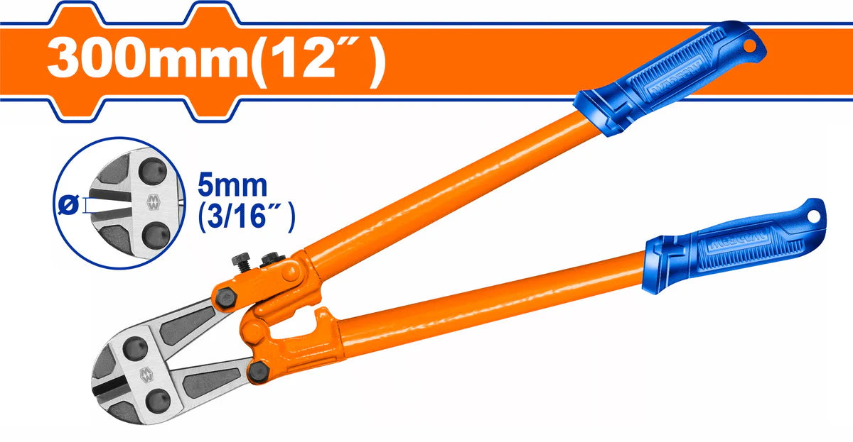 WADFOW 12-Inch Heavy Duty Bolt Cutter Carbon Steel High Leverage Wire Chain Clipper WBC1112