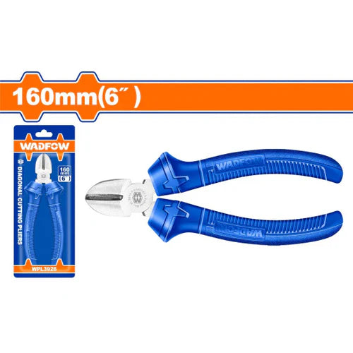 WADFOW 6-Inch Diagonal Cutting Pliers with Polished Finish and Two-Color Handle WPL3926