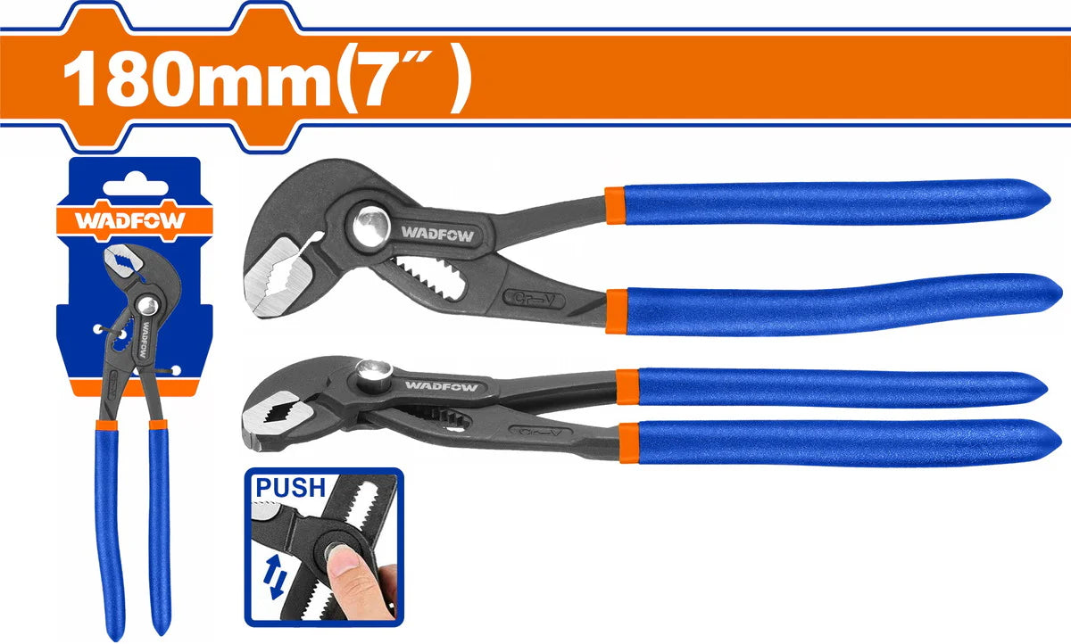 WADFOW 7-Inch Water Pump Pliers with Adjustable Groove Joint Jaws WPL6707