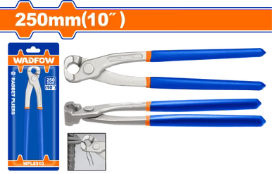 WADFOW 10-Inch Rabbet Pliers High-Leverage Tower Nippers with Polished Finish WPL8910