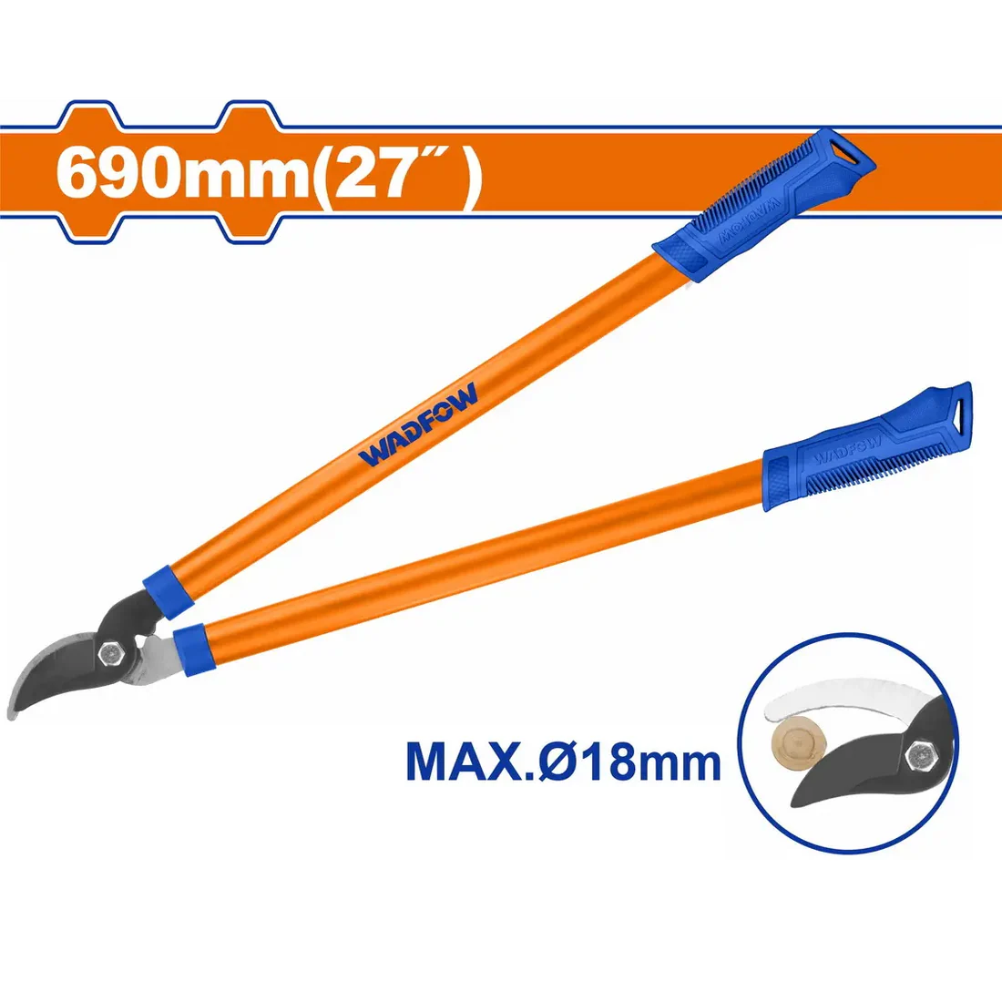 WADFOW 27 Inch Bypass Lopper Heavy Duty Tree Branch Cutter Garden Pruning Shears WPR1301 Wadfow