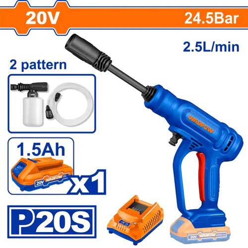 WADFOW 20V Cordless High Pressure Washer with 2.0Ah Battery and Charger WQX01202