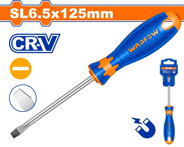 WADFOW SL6.5 x 150mm Slotted Flat Head Screwdriver with Magnetic Tip WSD1265