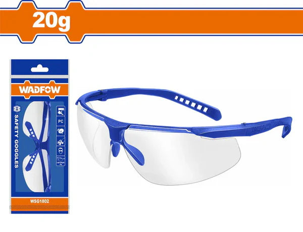WADFOW Ultra Lightweight Clear Safety Goggles 20g WSG1802