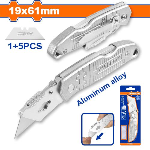 WADFOW 18mm Snap-Off Blade Utility Knife with Ergonomic Soft Grip WSK4918