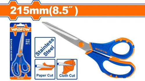 WADFOW 7.5-Inch Stainless Steel Multi-Purpose Scissors with Soft Grip WSX1601