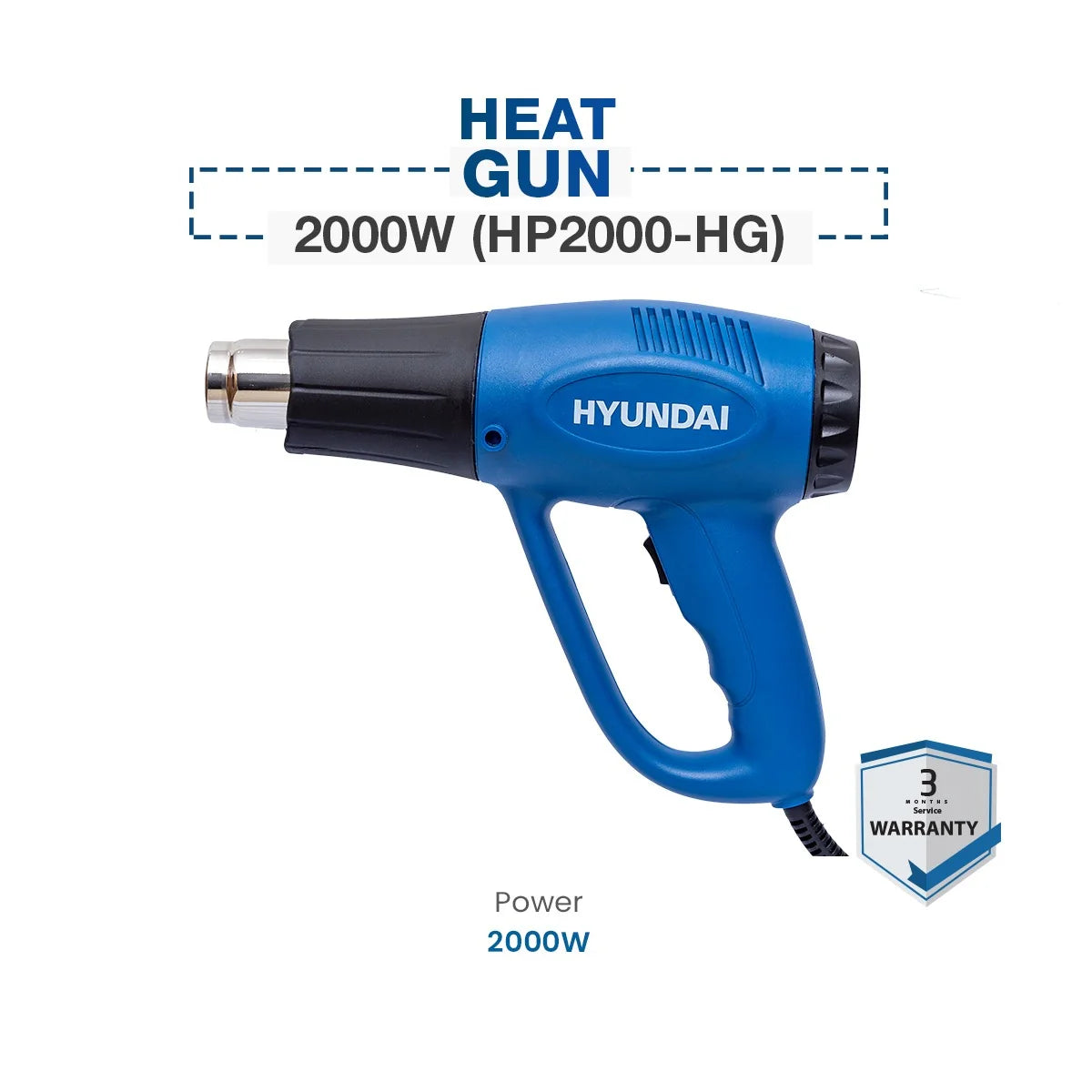 HYUNDAI 2000W Heavy Duty Hot Air Heat Gun HP2000-HG Hyundai