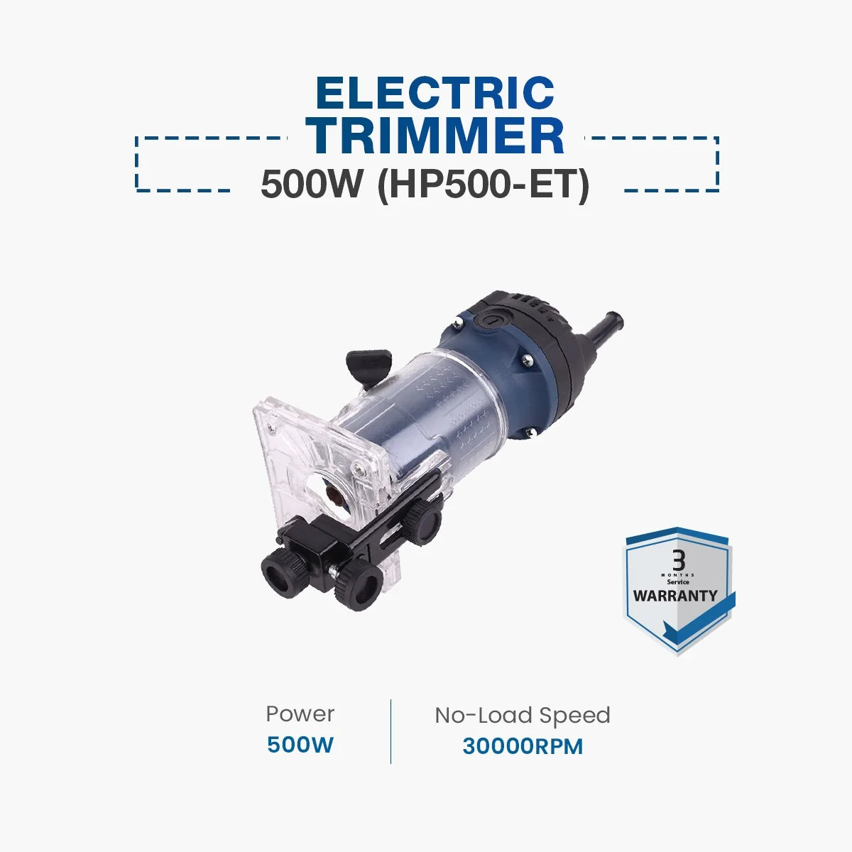 HYUNDAI 500W Electric Wood Trimmer Palm Router High Speed Laminate Trimmer HP500-ET Hyundai