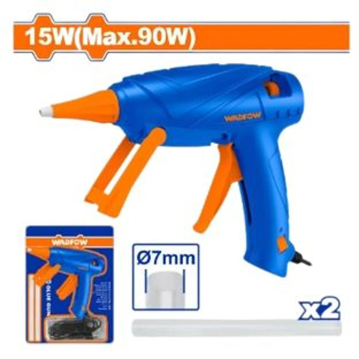 WADFOW 20V Hot Melt Glue Gun for 7mm Glue Sticks WGL1604