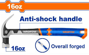WADFOW 16oz Claw Hammer Premium Anti Shock Vibration Reducing Handle 450g Drop Forged Carbon Steel Carpentry Hammer WHM8316 Wadfow