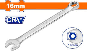 WADFOW 16mm Chrome Vanadium Combination Spanner Polished Metric Wrench WSA1116 Wadfow