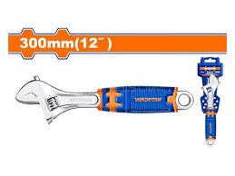 WADFOW 12-Inch 300mm Ergonomic Cushion Grip Adjustable Wrench Carbon Steel Shifter WAW2212 Wadfow