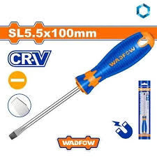 WADFOW SL5.5 x 150mm Slotted Flat Head Screwdriver with Magnetic Tip WSD1954