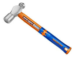 WADFOW 24oz Ball Pein Hammer Drop Forged Carbon Steel Machinist Metalworking Tool with Fiberglass Handle WHM5324 Wadfow