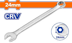 WADFOW 24mm Chrome Vanadium Combination Spanner Polished Metric Wrench WSA1124 Wadfow