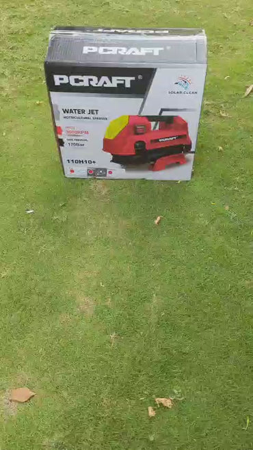 PCRAFT High Pressure Washer 170 Bar, 3000 RPM – Powerful Jet Cleaner for Car, Home & Solar Cleaning