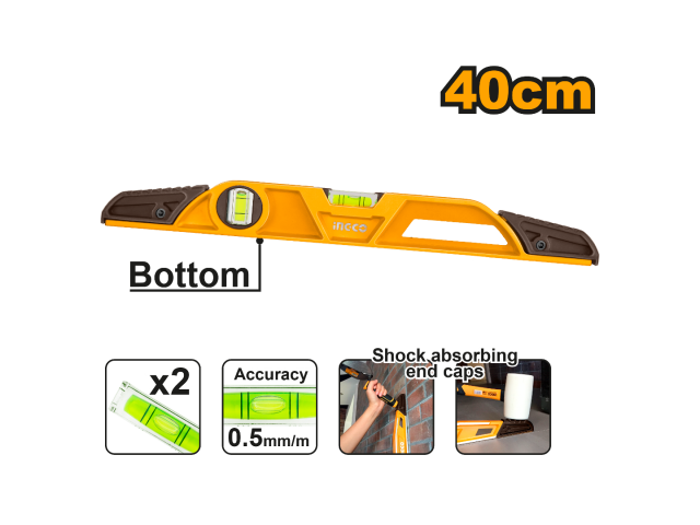 Ingco Heavy-Duty Mason's Level HBSL08040
