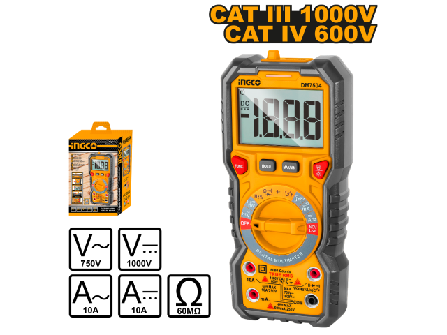 Ingco Autorange Multimeter DM7504